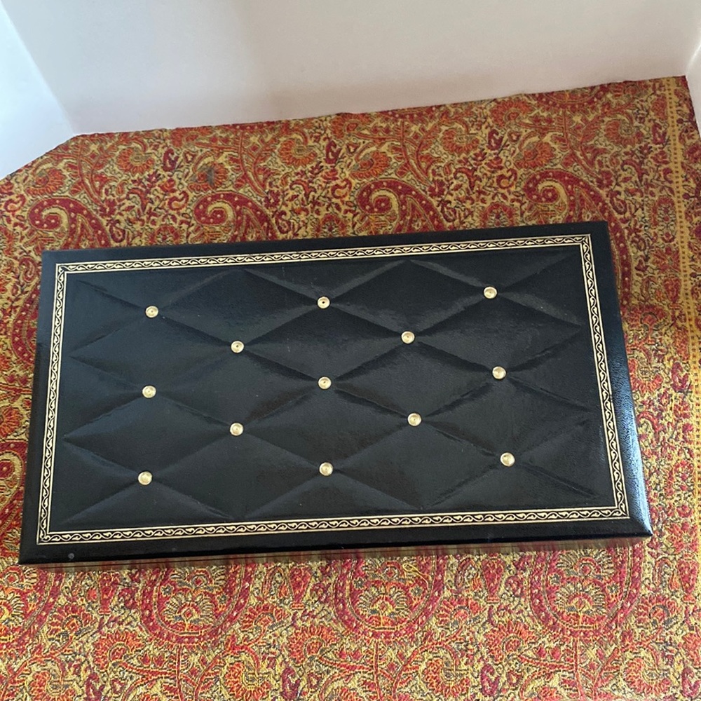 Vintage SWANK designed by Philippo made in Sweden black and gold mens valet box